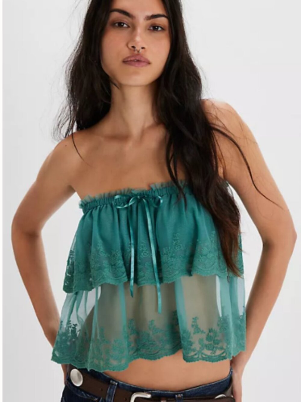 NWT Free People Love You So Lace Tube Top L